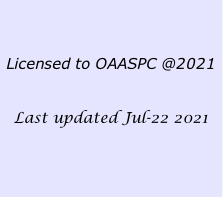 


Licensed to OAASPC @2021


Last updated Jul-22 2021
